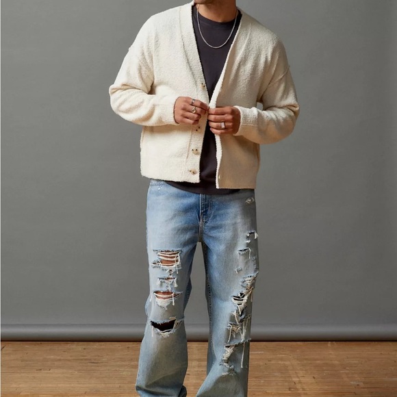 Men's Cream BDG Waterloo Cardigan - Picture 3 of 16